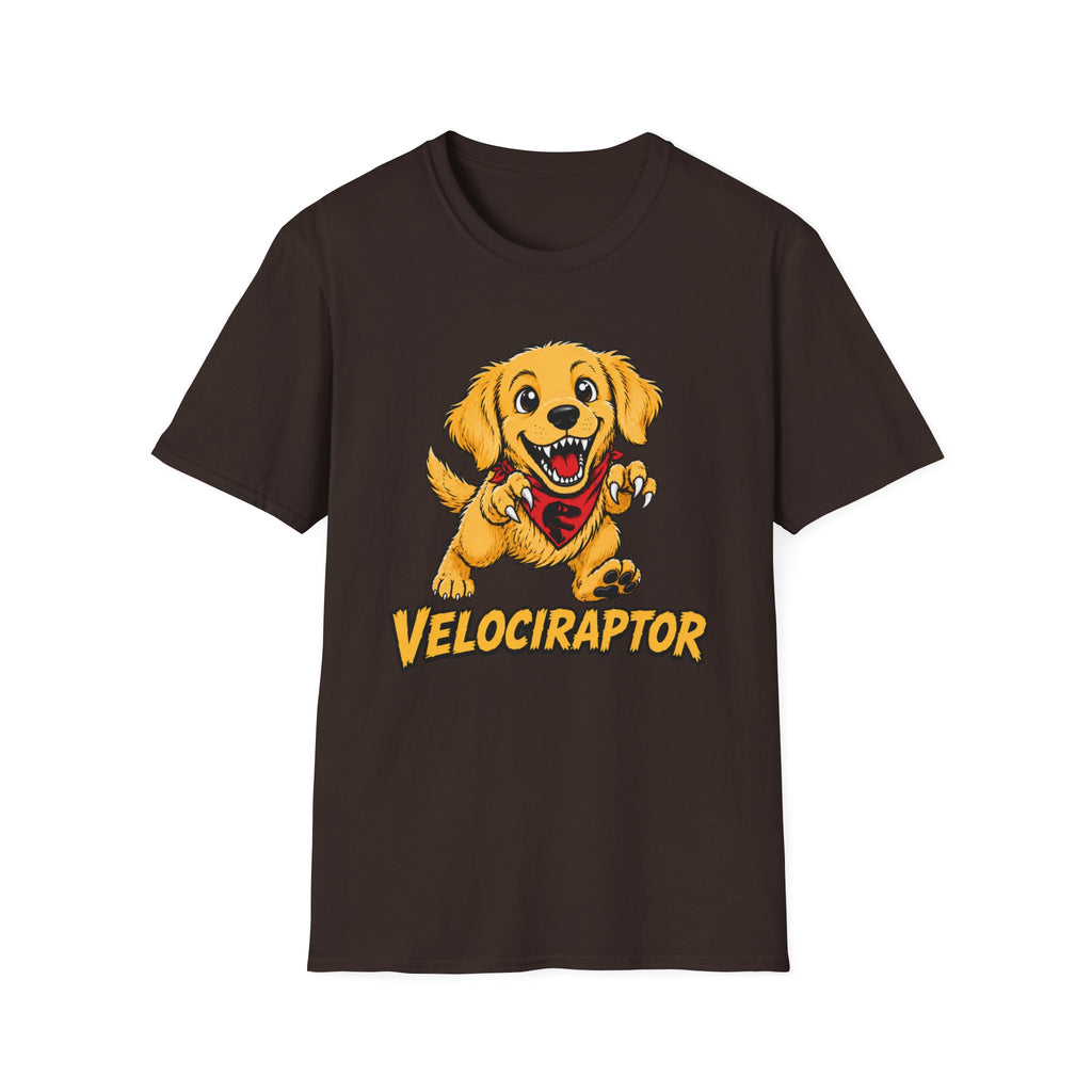 Velociraptor Golden Retriever T-shirt