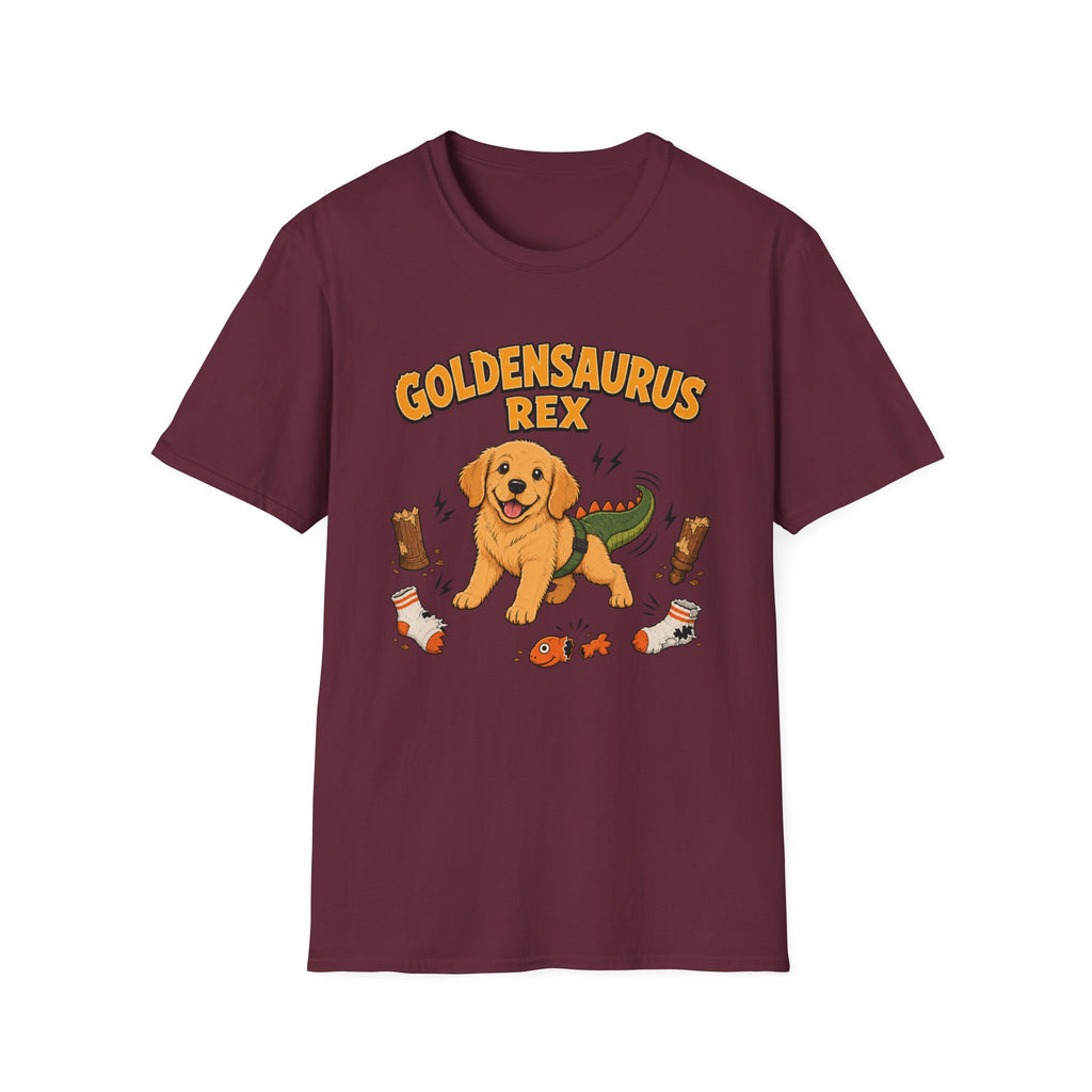Goldensaurus Rex Golden Retriever T-shirt