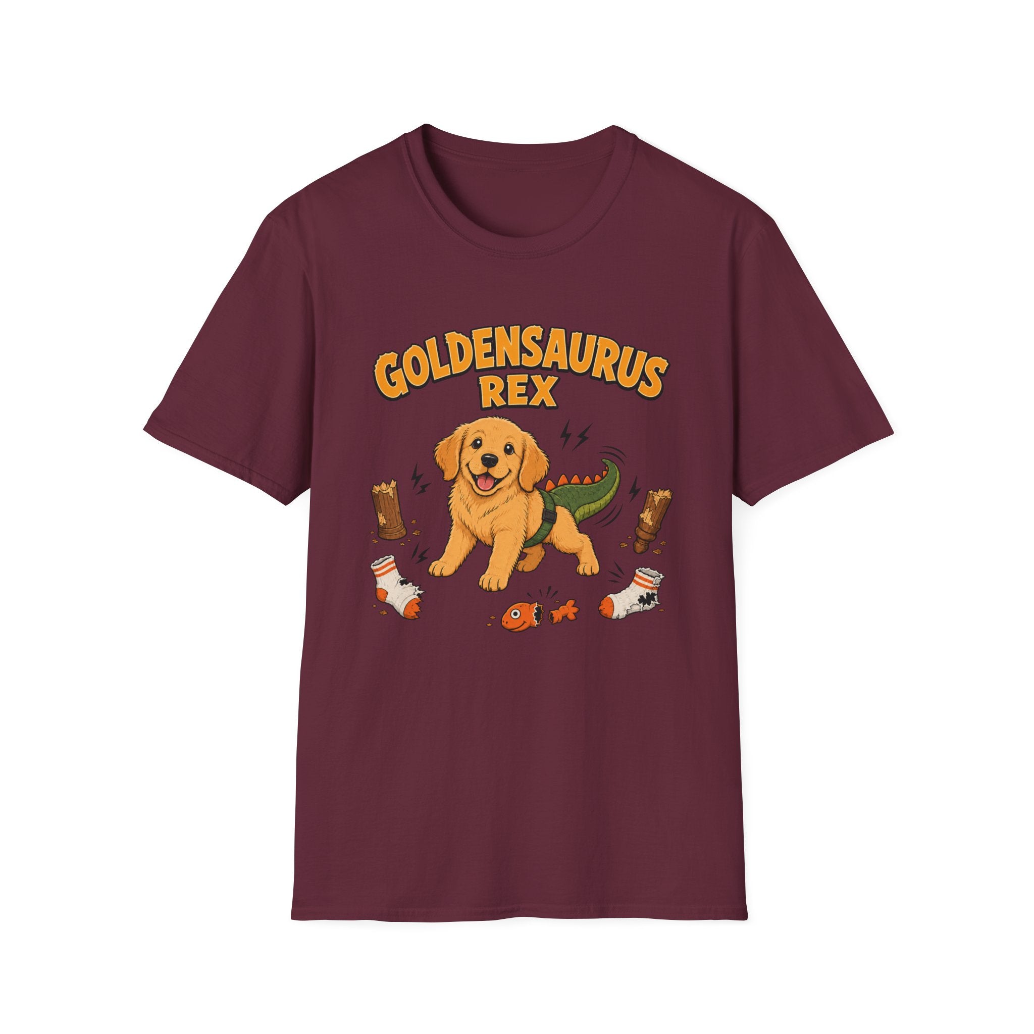 Goldensaurus Rex Golden Retriever T-shirt