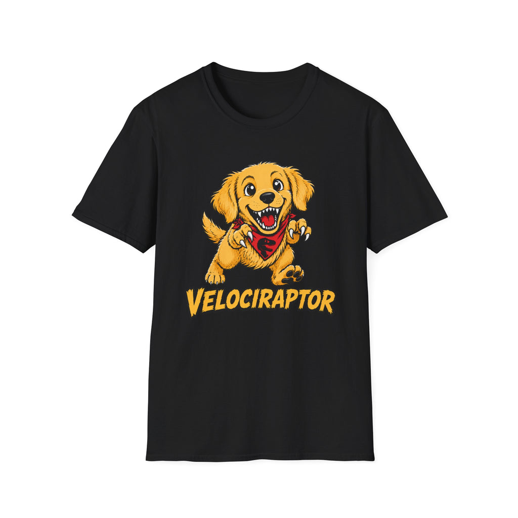 Velociraptor Golden Retriever T-shirt