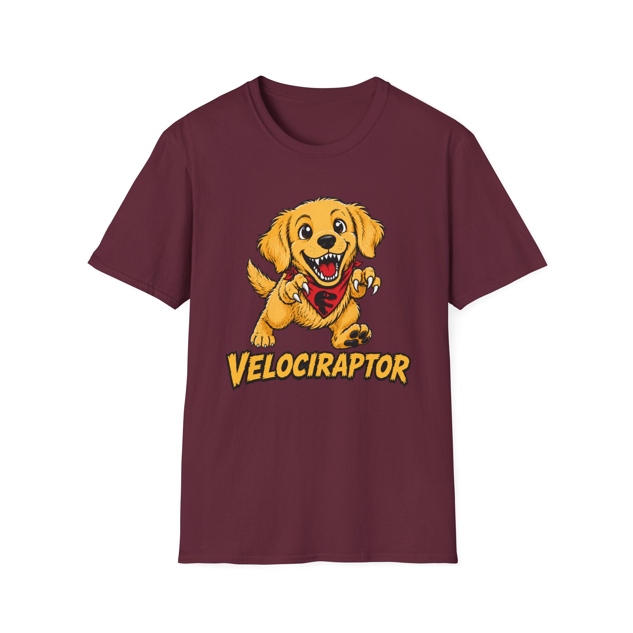 Velociraptor Golden Retriever T-shirt