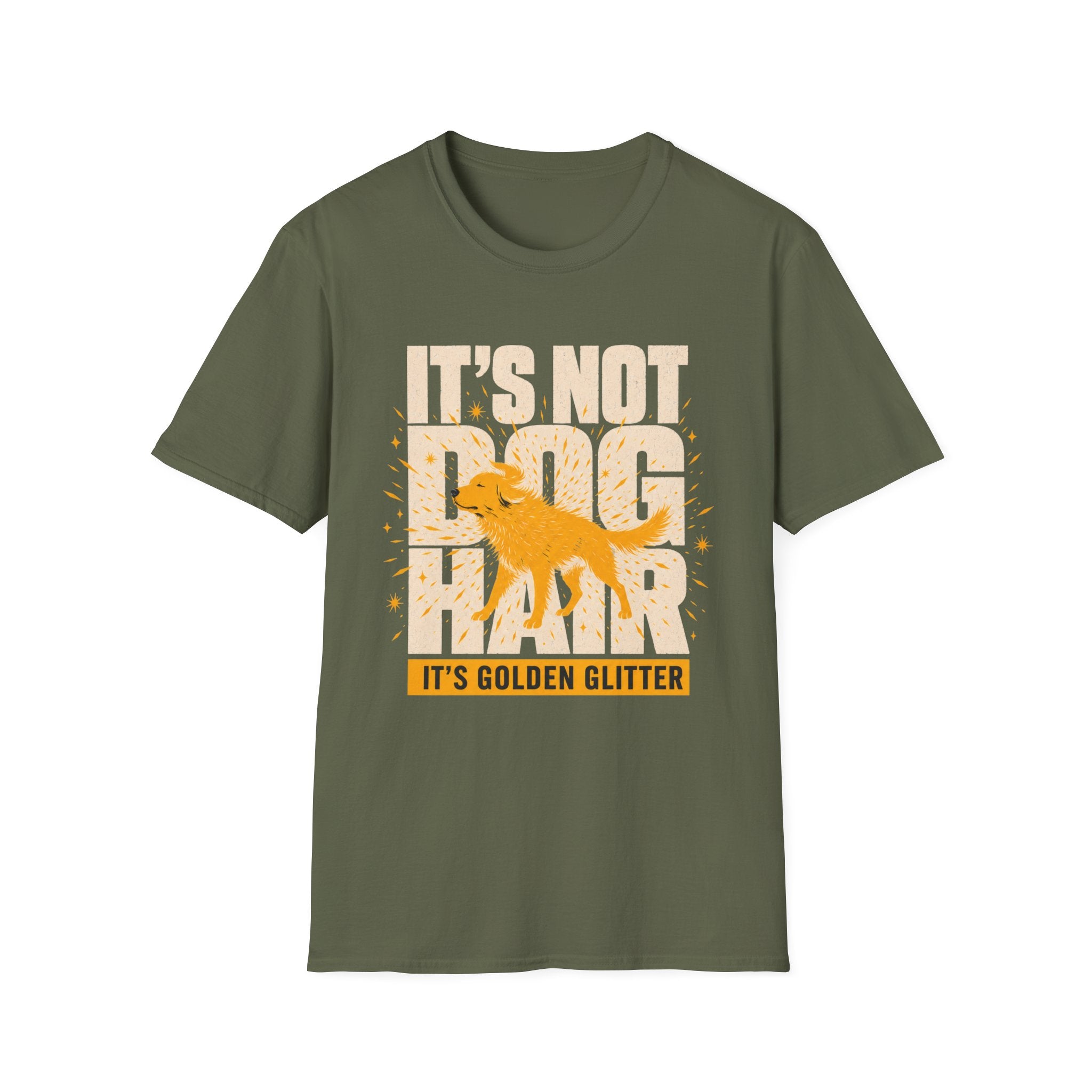 Retro Glitter Golden Retriever T-shirt