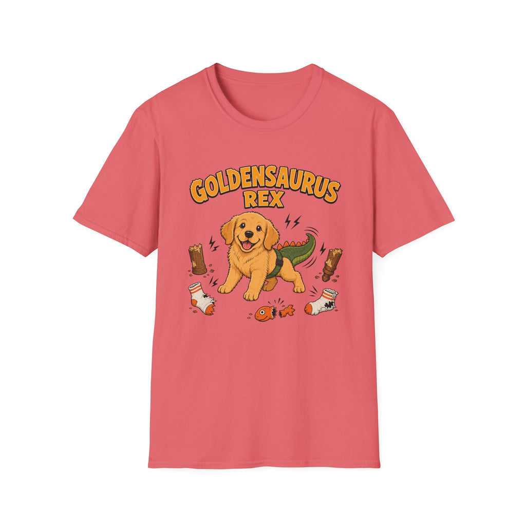 Goldensaurus Rex Golden Retriever T-shirt