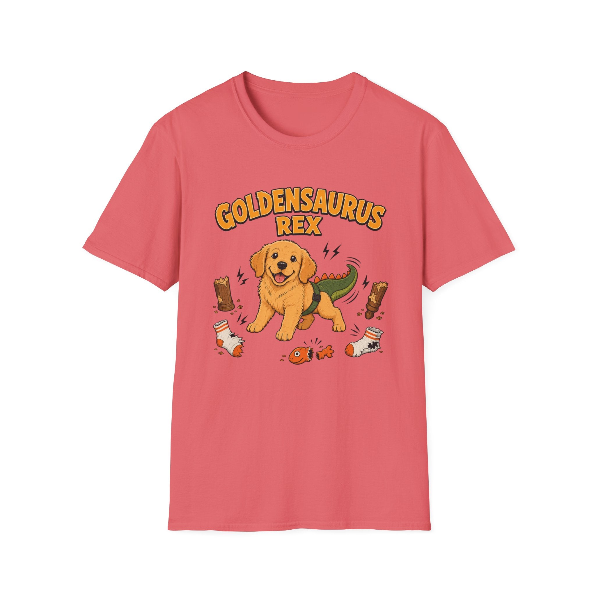 Goldensaurus Rex Golden Retriever T-shirt