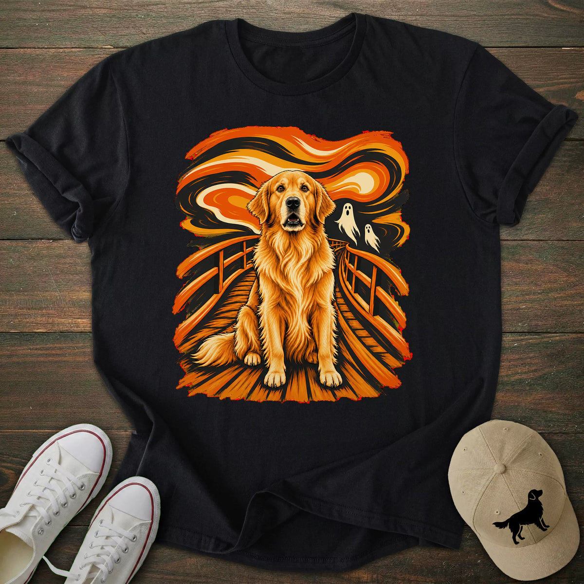 The Scream Golden Retriever T-shirt