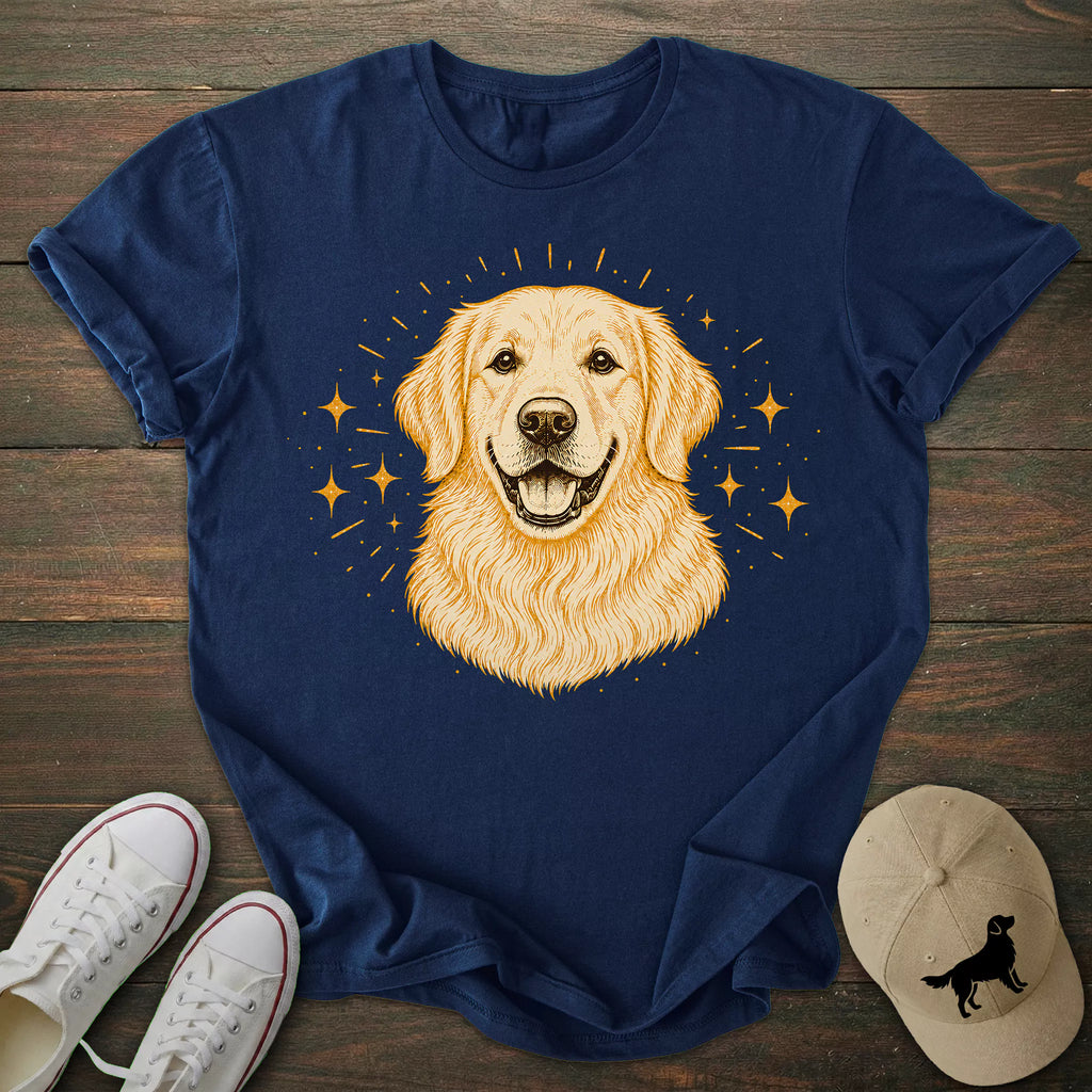 Glitter Golden Retriever T-shirt