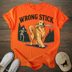 Wrong Stick Golden Retriever T-shirt
