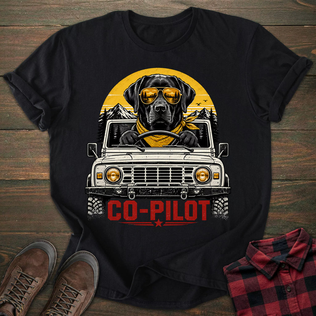 Co-Pilot Black Labrador T-shirt