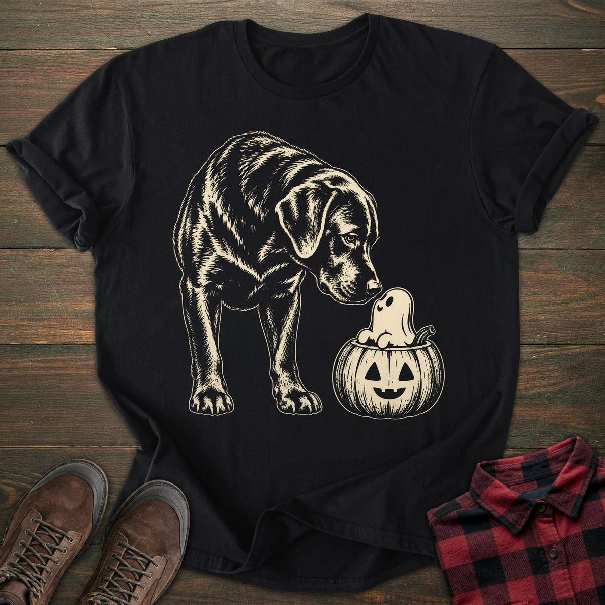 Pumpkin Ghost Labrador Retriever T-shirt