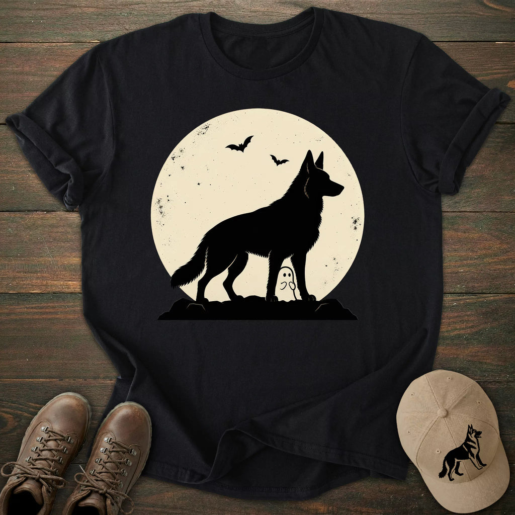 Halloween Moon German Shepherd T-shirt