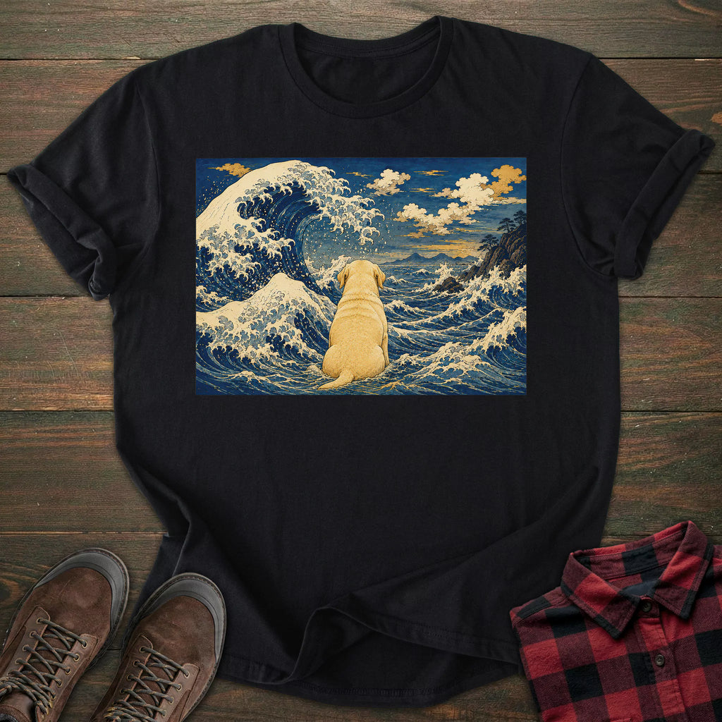 Great Wave Yellow Labrador T-shirt