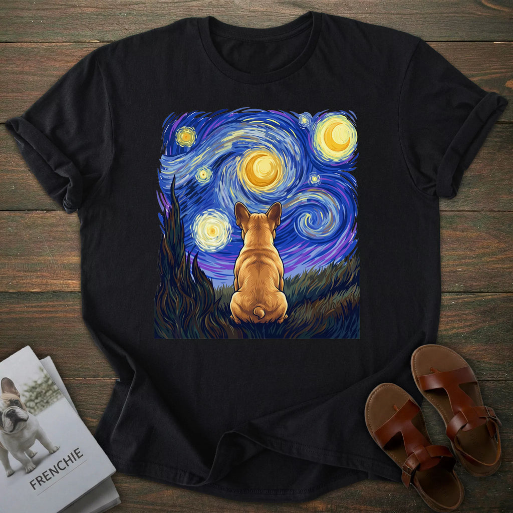 Starry Night French Bulldog T-shirt
