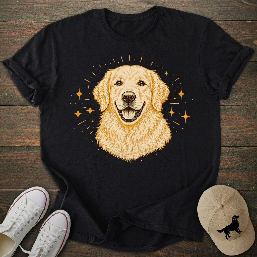 Glitter Golden Retriever T-shirt