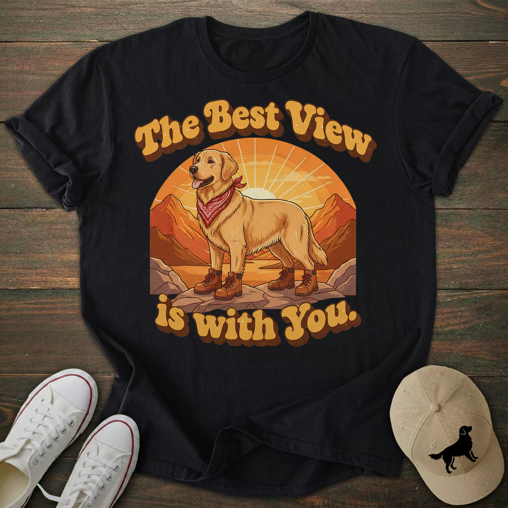 Sunset Hike Golden Retriever T-shirt