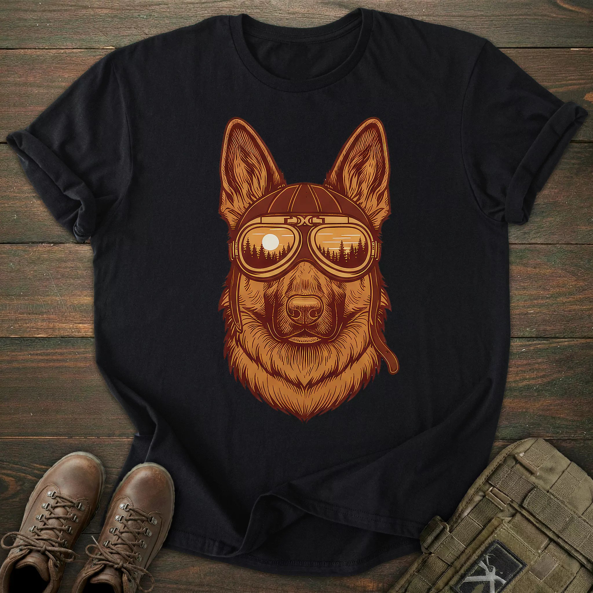 Aviator German Shepherd T-shirt