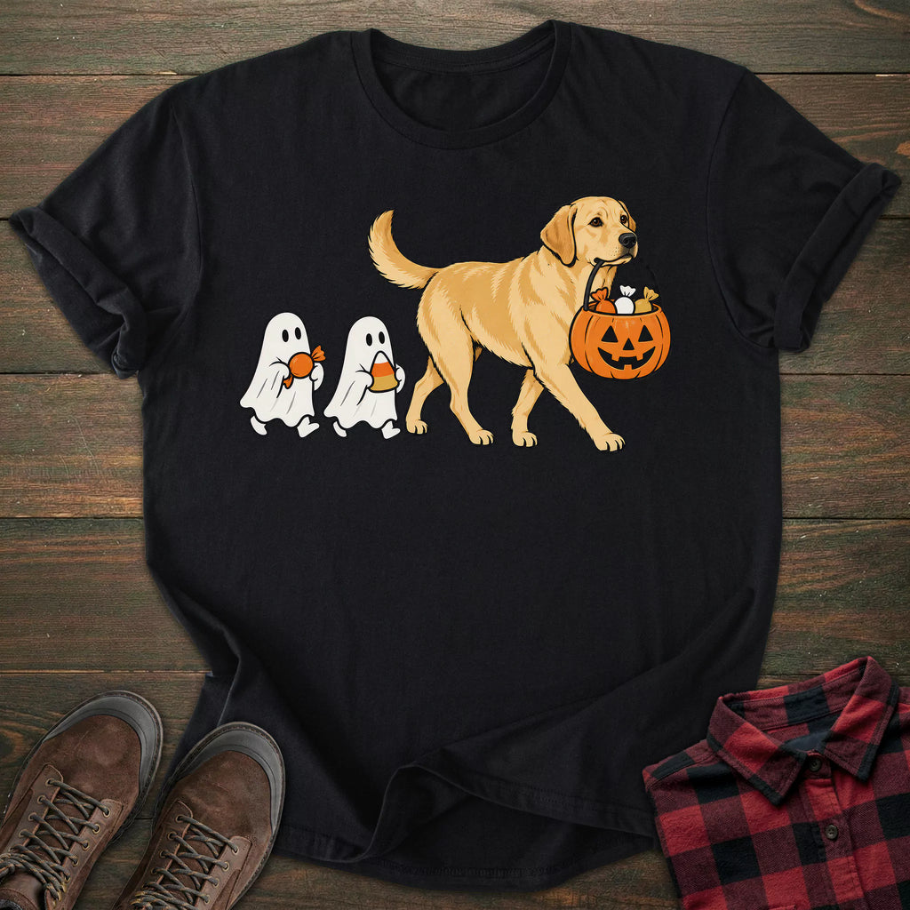 Trick Or Treat Yellow Labrador T-shirt