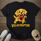 Velociraptor Golden Retriever T-shirt