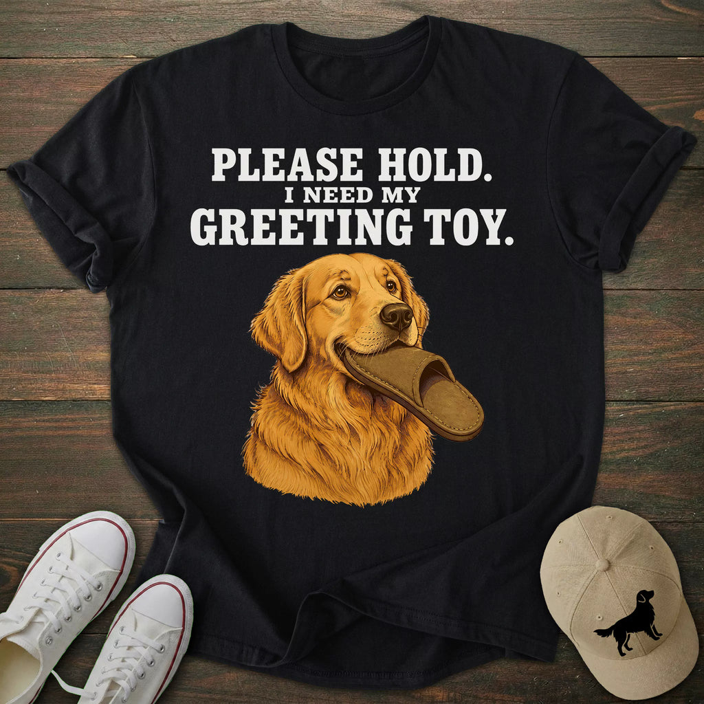 Greeting Toy Golden Retriever T-shirt
