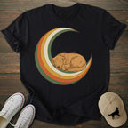 Vintage Moon Golden Retriever T-shirt
