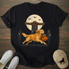 Scarecrow Pumpkin Golden Retriever T-shirt
