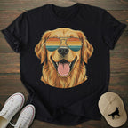 Retro Sunglasses Golden Retriever T-shirt