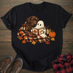 Cozy Halloween Chocolate Labrador T-shirt