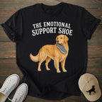 Emotional Support Shoe Golden Retriever T-shirt