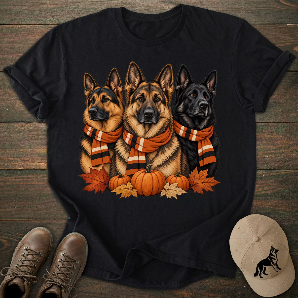 Scarves Trio German Shepherd T-shirt