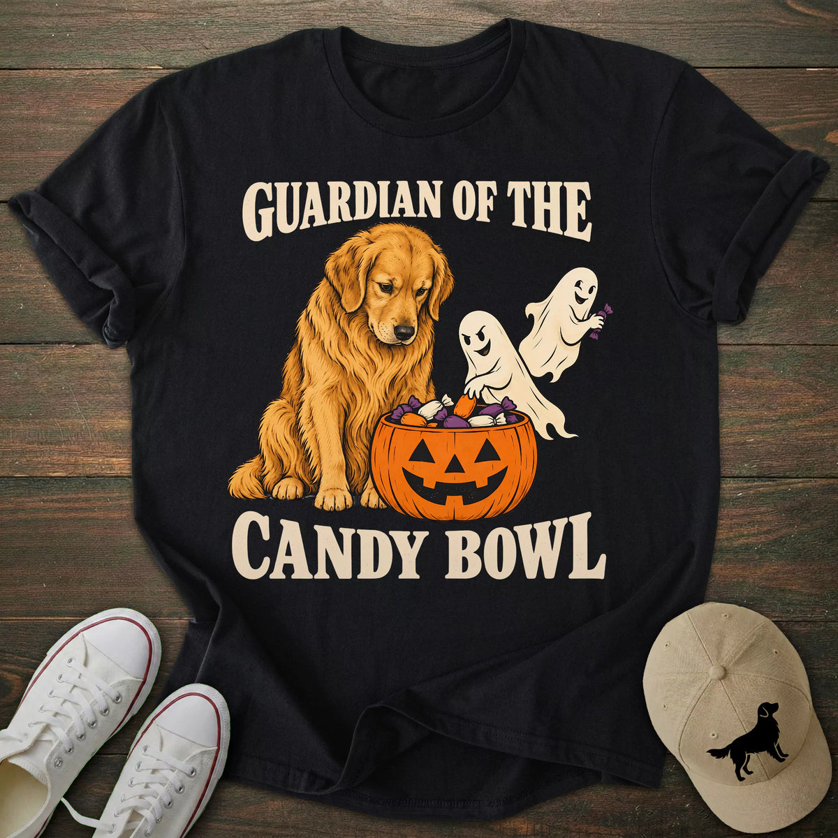 Guardian Of The Candy Golden Retriever T-shirt