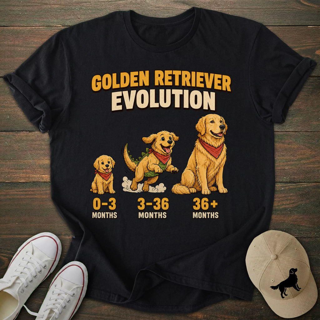 Golden Retriever Evolution T-shirt