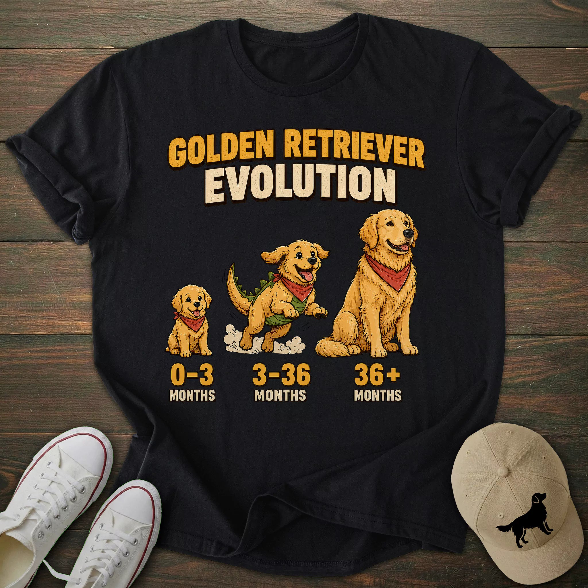 Golden Retriever Evolution T-shirt