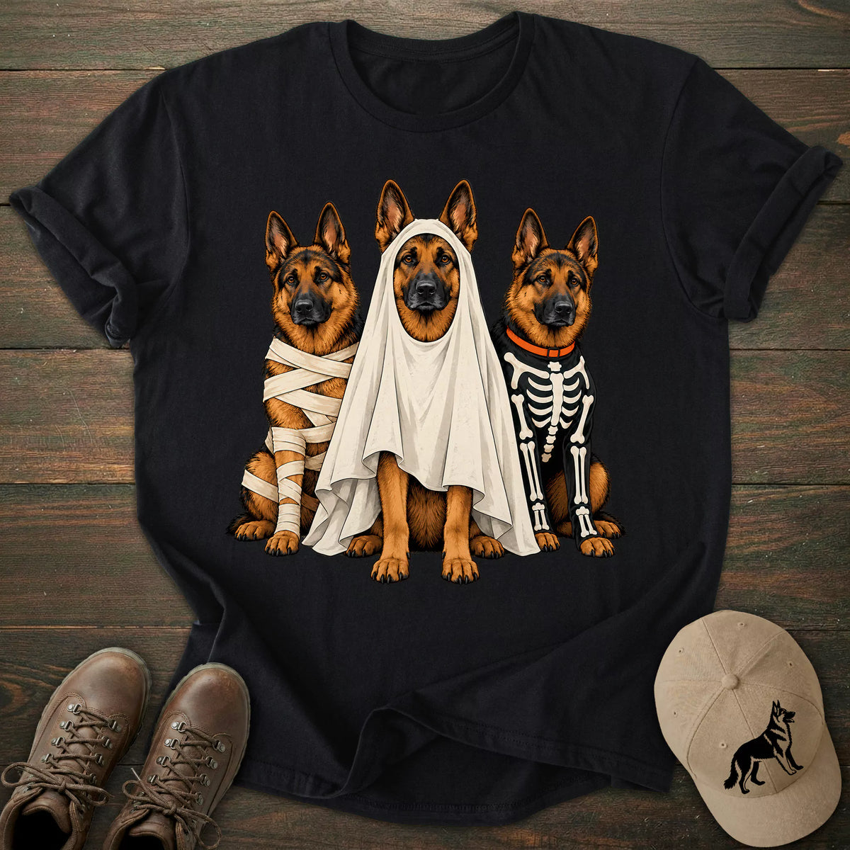 Halloween Squad German Shepherd T-shirt