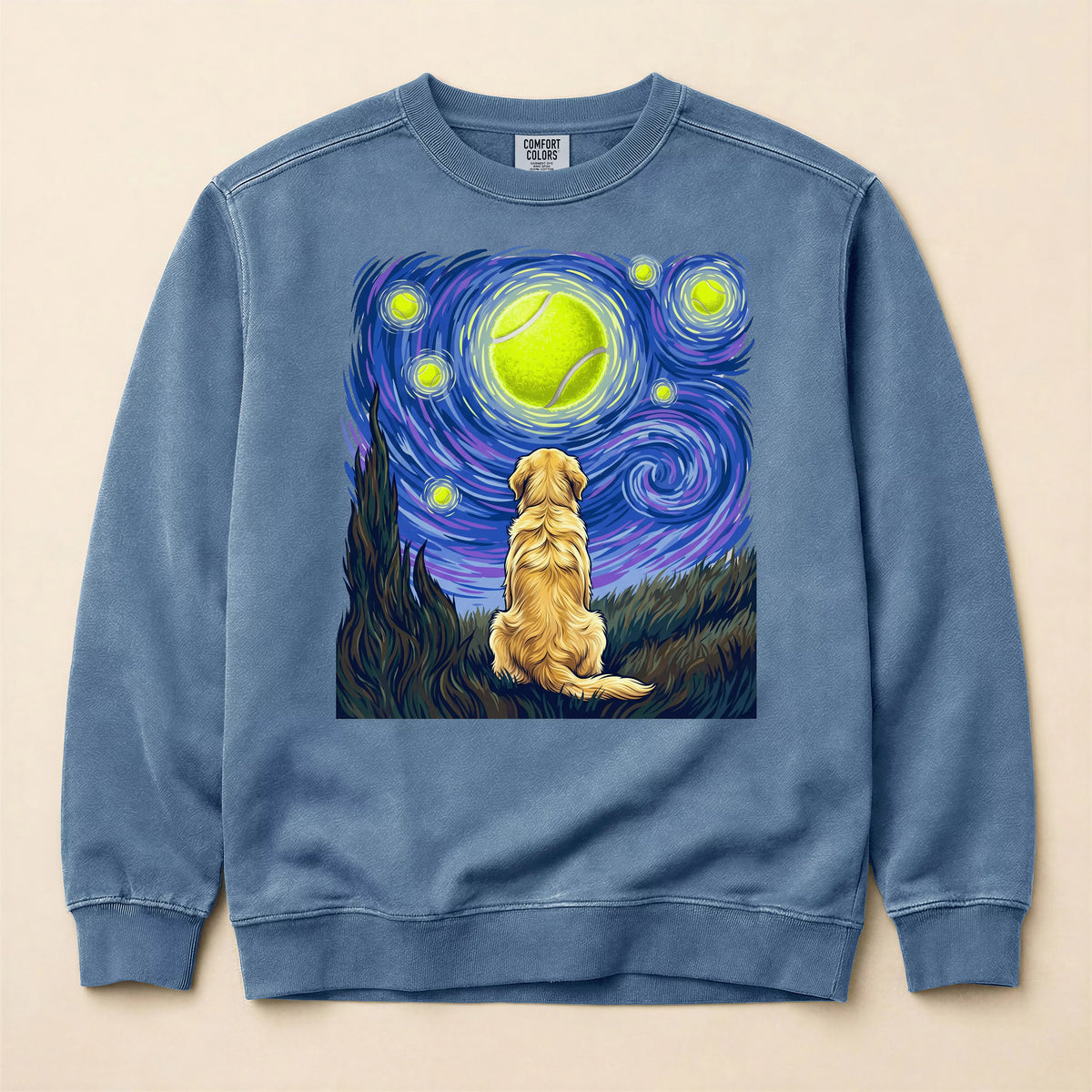 Starry Night Golden Retriever Sweatshirt