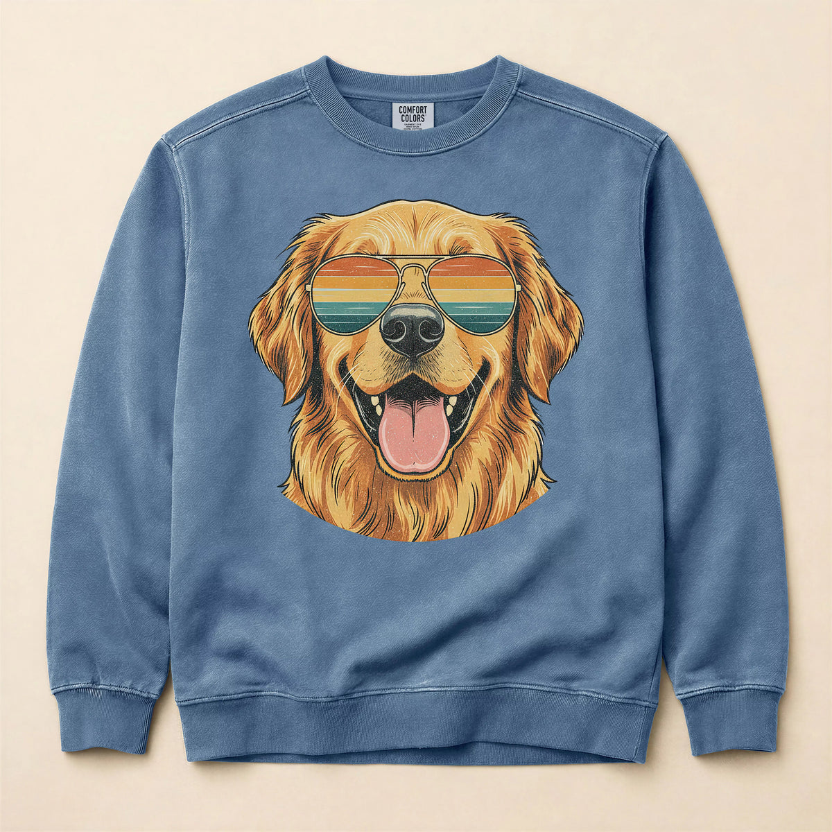 Retro Sunglasses Golden Retriever Sweatshirt