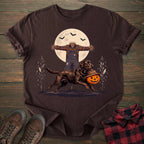 Scarecrow Pumpkin Chocolate Labrador T-shirt