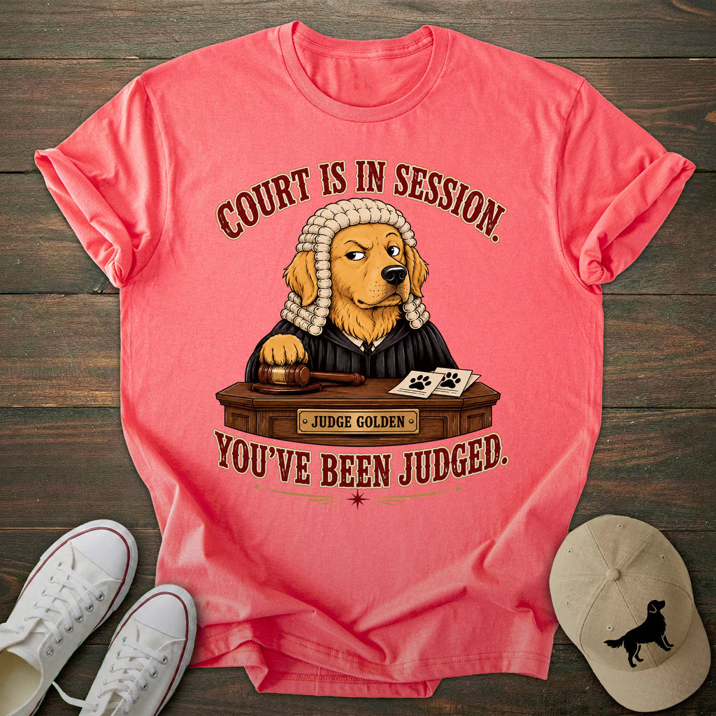 Judge Golden Retriever T-shirt