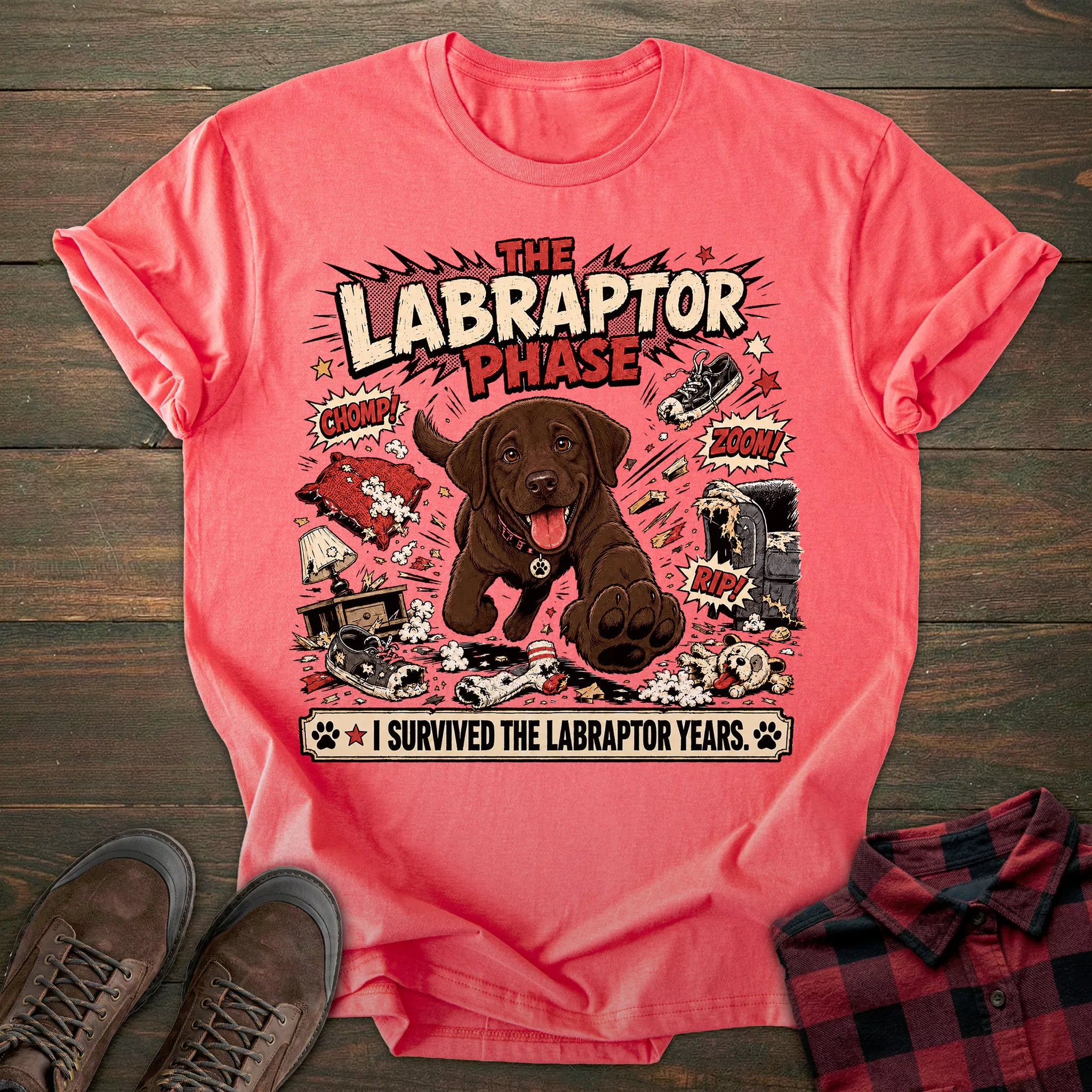 Labraptor Chocolate Labrador T-shirt