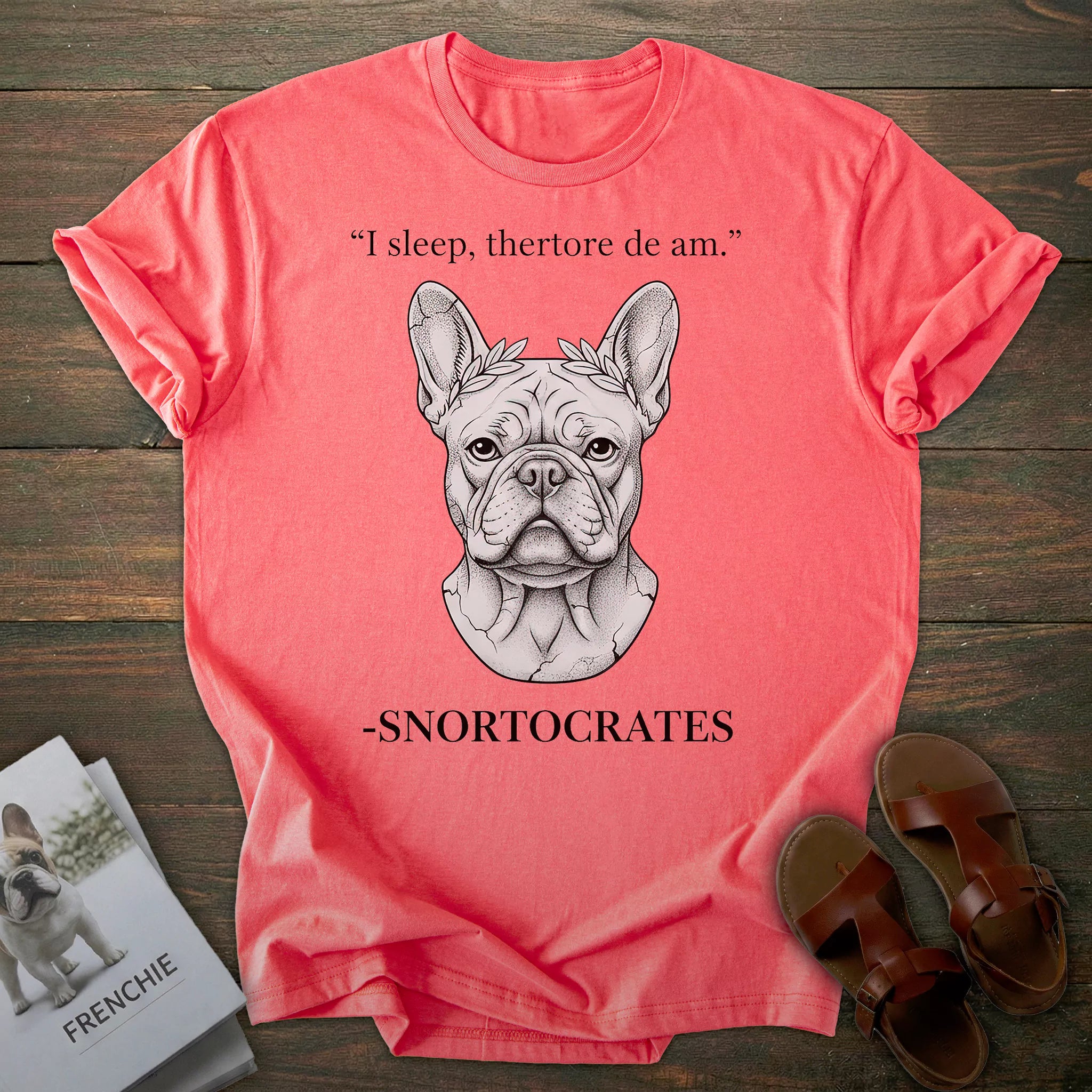 Philosopher French Bulldog T-shirt