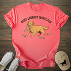 Laundry Inspector Golden Retriever T-shirt
