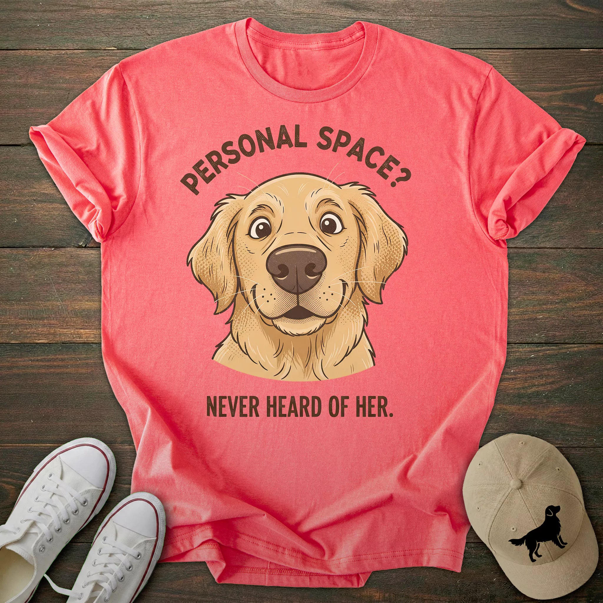 Personal Space Golden Retriever T-shirt
