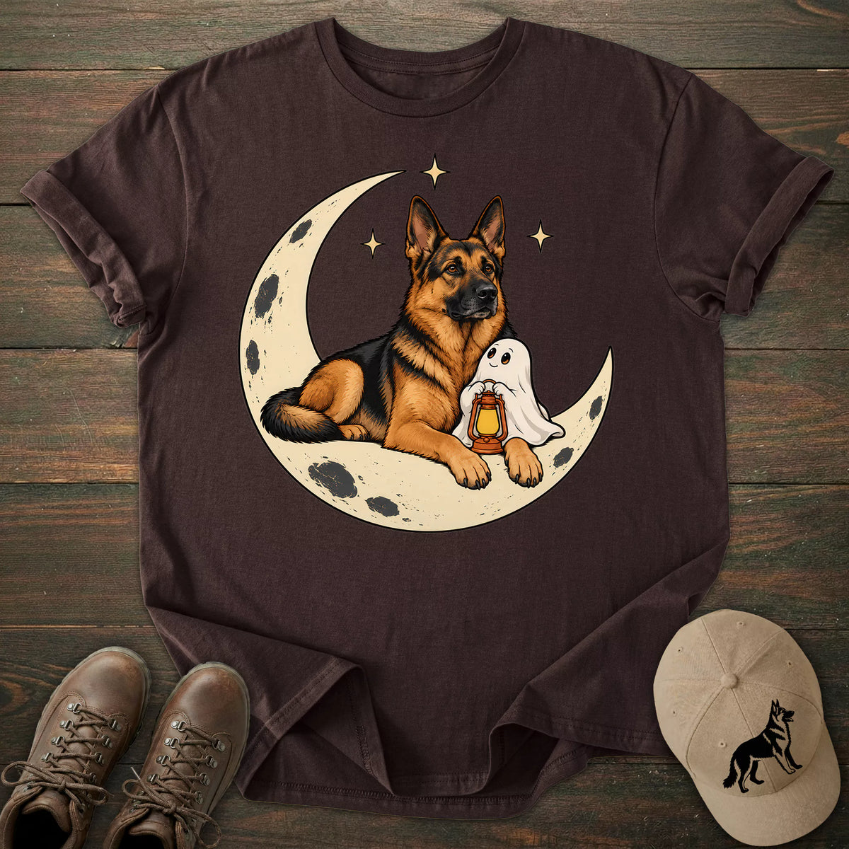 Crescent Moon German Shepherd T-shirt