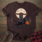 Scarecrow Pumpkin Black Labrador T-shirt