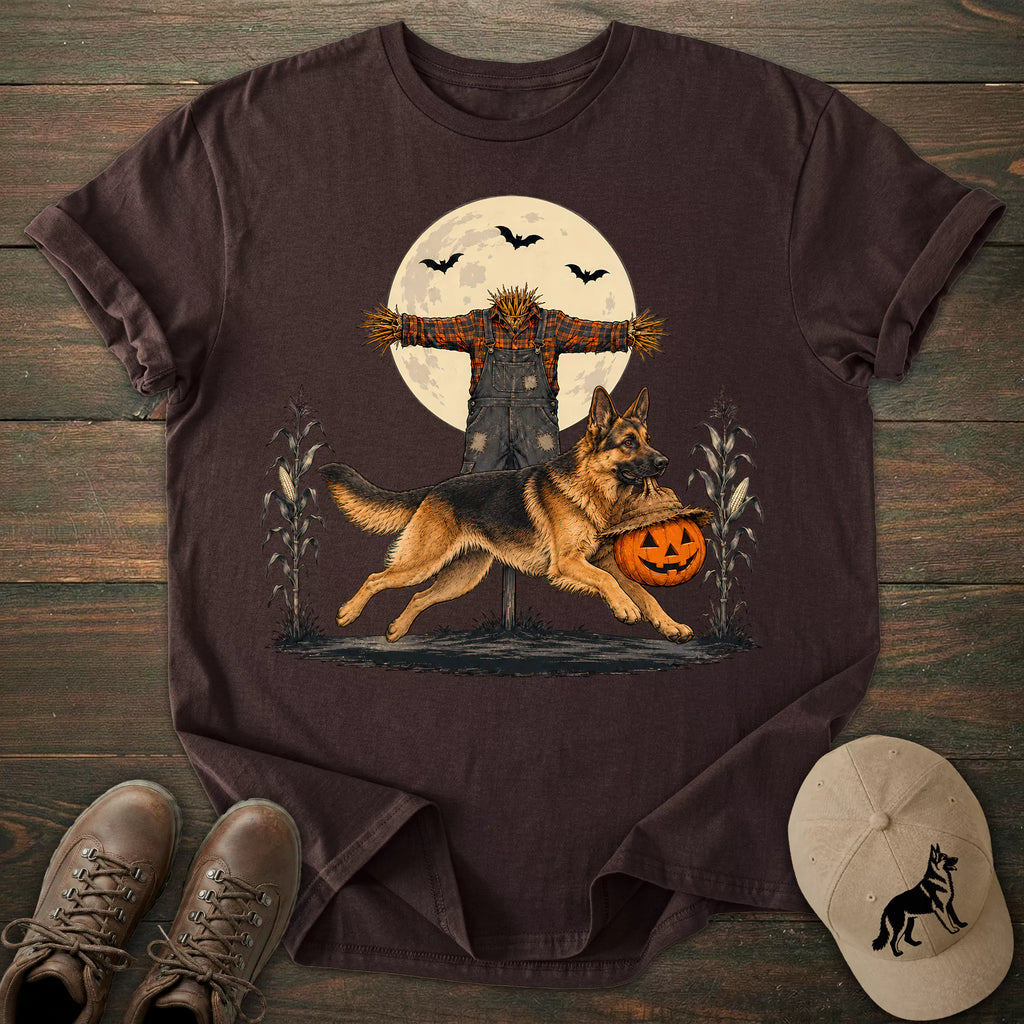 Scarecrow Pumpkin German Shepherd T-shirt
