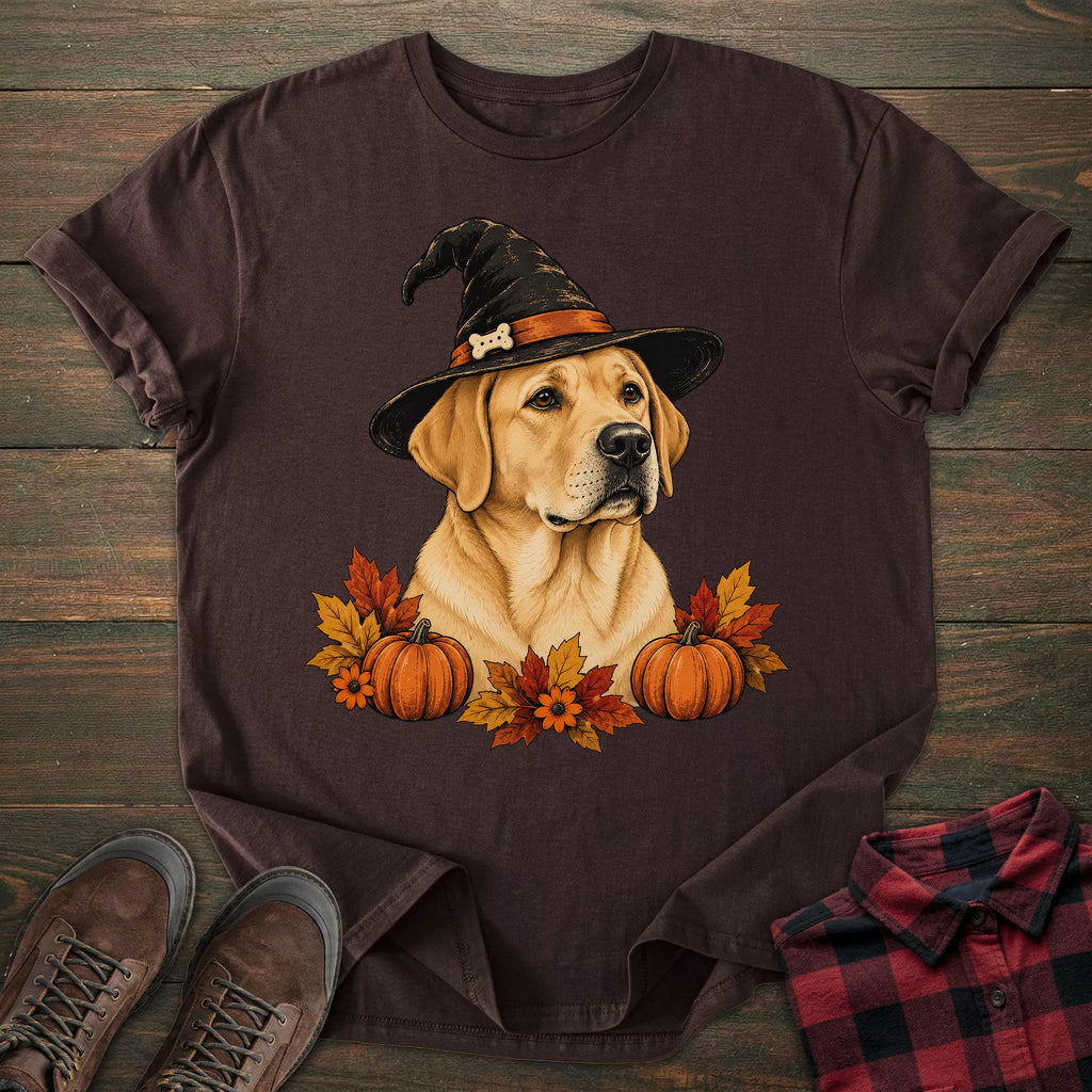 Witch Hat Yellow Labrador T-shirt