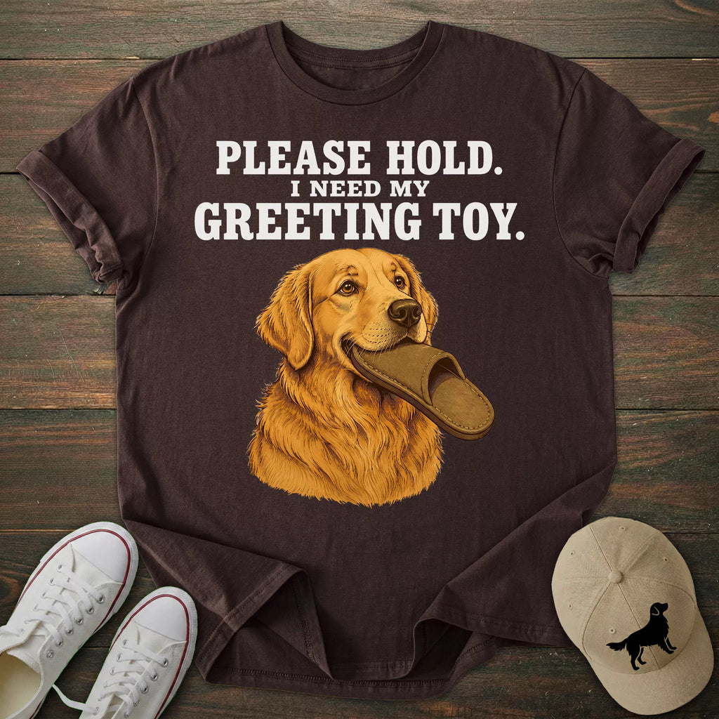 Greeting Toy Golden Retriever T-shirt