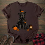 Witch Cat Black Labrador T-shirt