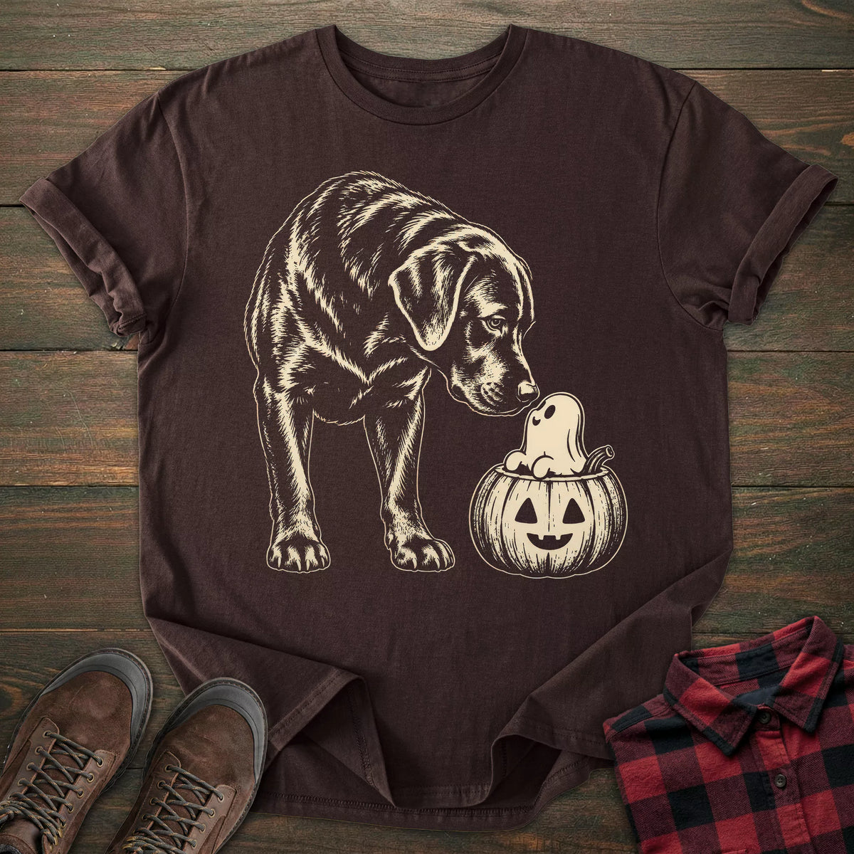 Pumpkin Ghost Labrador Retriever T-shirt