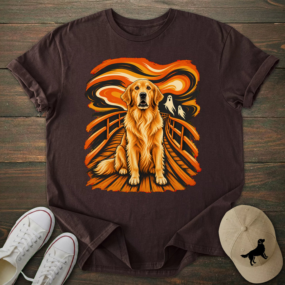 The Scream Golden Retriever T-shirt