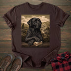 Mona Lisa Sandwich Black Labrador T-shirt