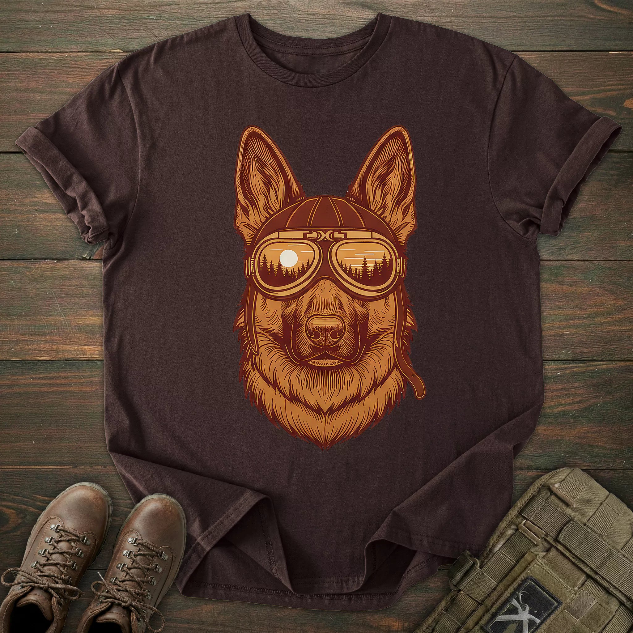 Aviator German Shepherd T-shirt